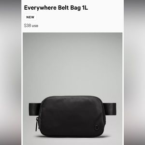 Lululemon Black Everywhere Belt Bag 1L